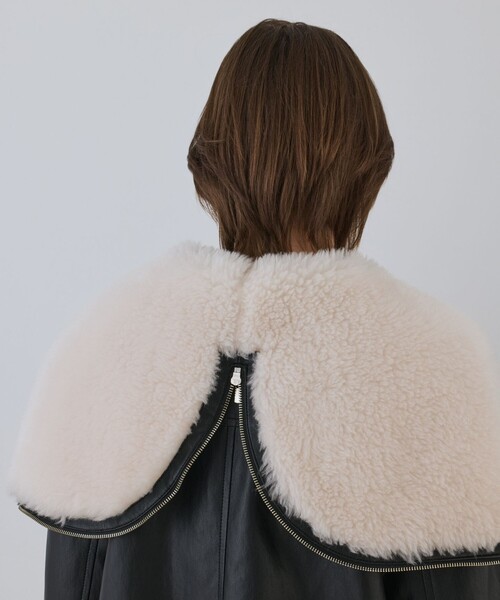 GRACE CONTINENTAL（グレースコンチネンタル）の「フェイクレザーボンバージャケット（その他アウター・レディース・ダークブラウン・38/36）」の9枚目の写真