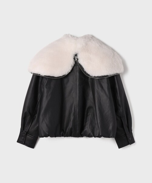 GRACE CONTINENTAL（グレースコンチネンタル）の「フェイクレザーボンバージャケット（その他アウター・レディース・ダークブラウン・38/36）」の11枚目の写真