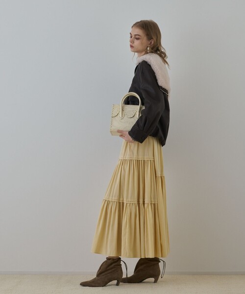 GRACE CONTINENTAL（グレースコンチネンタル）の「フェイクレザーボンバージャケット（その他アウター・レディース・ダークブラウン・38/36）」の18枚目の写真