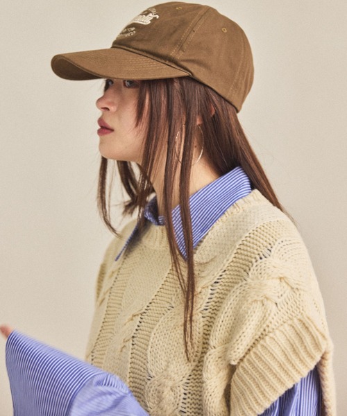 MIRROR STOKE(ミラーストーク)の「【ZOZO限定/追加】LETTERING LOGO CAP/レタリングロゴキャップ(キャップ・レディース・ブラック/ブラウン/ネイビー・FREE)」の7枚目の写真