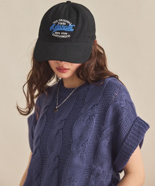 MIRROR STOKE(ミラーストーク)の「【ZOZO限定/追加】LETTERING LOGO CAP/レタリングロゴキャップ(キャップ・レディース・ブラック/ブラウン/ネイビー・FREE)」の4枚目の写真