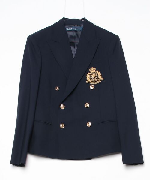 POLO RALPH LAUREN(ポロ ラルフ ローレン)の「ダブルブレステッド クレスト ブレザー(テーラードジャケット・レディース・ネイビー系1・8/6/4/2/10/0)」の4枚目の写真
