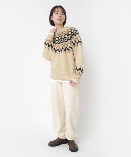 RNA-N(アールエヌエーエヌ)の「R4396 裏起毛スウェットパンツ(スウェットパンツ・レディース・杢グレー/キナリ/チャコール・FREE)」の14枚目の写真