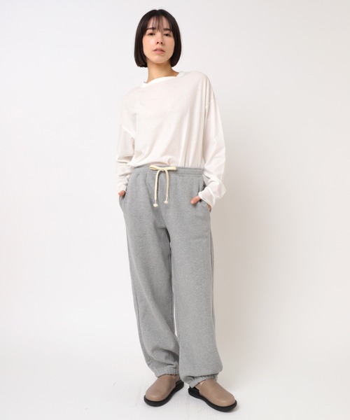 RNA-N(アールエヌエーエヌ)の「R4396 裏起毛スウェットパンツ(スウェットパンツ・レディース・杢グレー/キナリ/チャコール・FREE)」の8枚目の写真