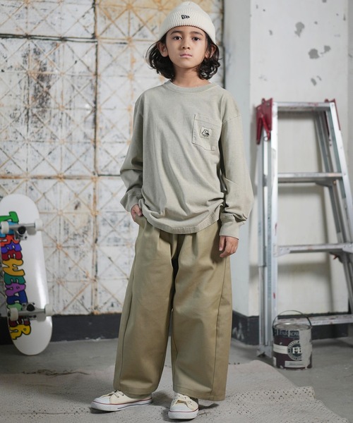 Quiksilver（クイックシルバー）の「QUIKSILVER/クイックシルバー BW HISTORY POCKET LT YOUT キッズ ロンT KLT254001（Tシャツ/カットソー・キッズ・スミクロ/ホワイト/ライトベージュ・140cm/150cm/160cm/130cm）」の19枚目の写真