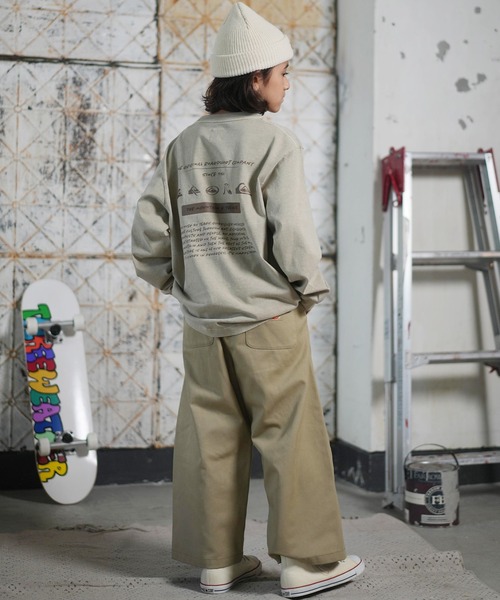 Quiksilver（クイックシルバー）の「QUIKSILVER/クイックシルバー BW HISTORY POCKET LT YOUT キッズ ロンT KLT254001（Tシャツ/カットソー・キッズ・スミクロ/ホワイト/ライトベージュ・140cm/150cm/160cm/130cm）」の20枚目の写真