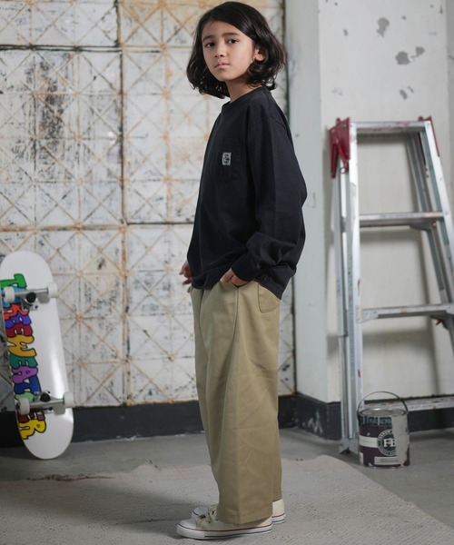 Quiksilver（クイックシルバー）の「QUIKSILVER/クイックシルバー BW HISTORY POCKET LT YOUT キッズ ロンT KLT254001（Tシャツ/カットソー・キッズ・スミクロ/ホワイト/ライトベージュ・140cm/150cm/160cm/130cm）」の15枚目の写真