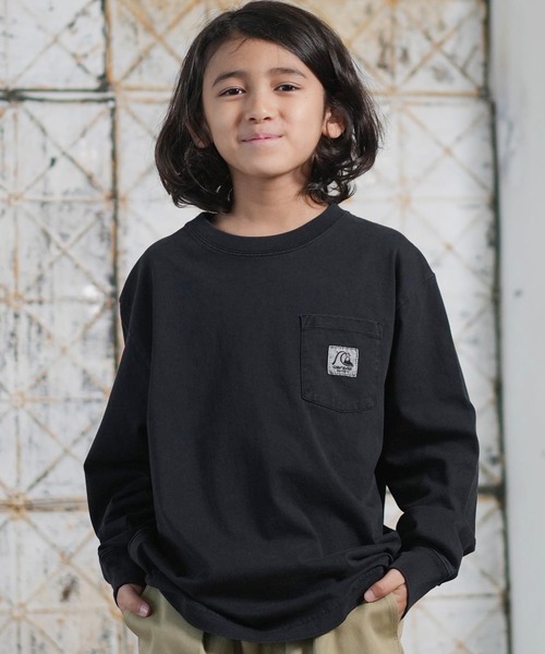 Quiksilver（クイックシルバー）の「QUIKSILVER/クイックシルバー BW HISTORY POCKET LT YOUT キッズ ロンT KLT254001（Tシャツ/カットソー・キッズ・スミクロ/ホワイト/ライトベージュ・140cm/150cm/160cm/130cm）」の11枚目の写真