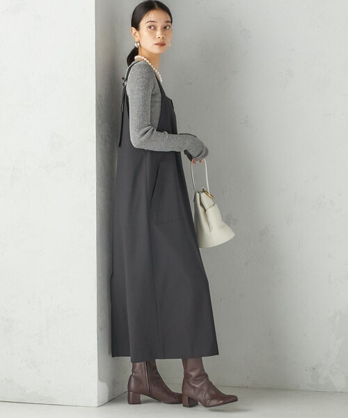 SHIPS（シップス）の「〈手洗い可能〉フロント ジップ ジャンパー スカート（ジャンパースカート・レディース・ブラウン/ブラック・ONE SIZE）」の11枚目の写真