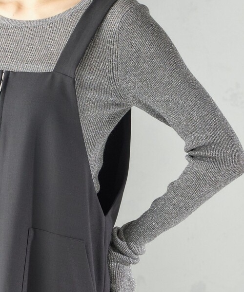 SHIPS（シップス）の「〈手洗い可能〉フロント ジップ ジャンパー スカート（ジャンパースカート・レディース・ブラウン/ブラック・ONE SIZE）」の5枚目の写真