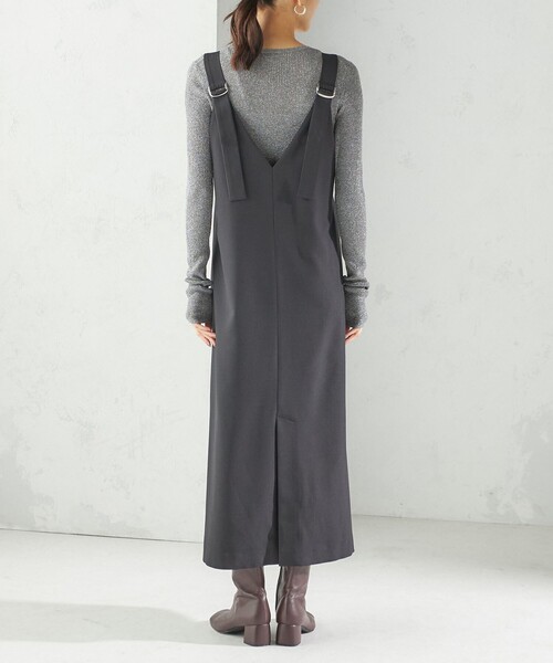 SHIPS（シップス）の「〈手洗い可能〉フロント ジップ ジャンパー スカート（ジャンパースカート・レディース・ブラウン/ブラック・ONE SIZE）」の3枚目の写真