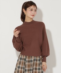 ワイドリブドルマンニット