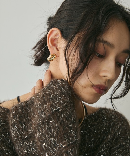 Lunea（ルネア）の「ミックスヤーンスパンコールニット（ニット/セーター・レディース・アイボリー/ブラウン・FREE）」の10枚目の写真