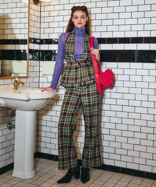 ANNA SUI NYC（アナ スイ エヌ ワイ シー）の「ピンストパーティーパンツ（その他パンツ・レディース・ブラック/グリーン・M/S）」の7枚目の写真