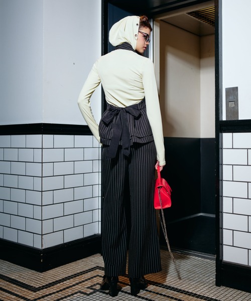 ANNA SUI NYC（アナ スイ エヌ ワイ シー）の「ピンストパーティーパンツ（その他パンツ・レディース・ブラック/グリーン・M/S）」の5枚目の写真