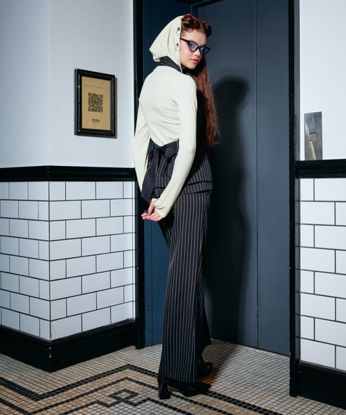 ANNA SUI NYC（アナ スイ エヌ ワイ シー）の「ピンストパーティーパンツ（その他パンツ・レディース・ブラック/グリーン・M/S）」の6枚目の写真