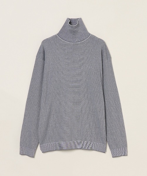three dots(スリードッツ)の「コットンカシミヤ クルーネック(ニット/セーター・メンズ・ブラック/ブルー系その他/グレー系その他・MEDIUM/SMALL/LARGE)」の3枚目の写真