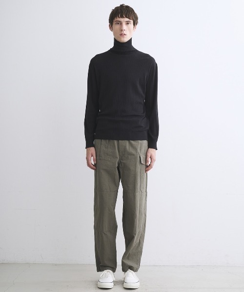 three dots(スリードッツ)の「コットンカシミヤ クルーネック(ニット/セーター・メンズ・ブラック/ブルー系その他/グレー系その他・MEDIUM/SMALL/LARGE)」の7枚目の写真