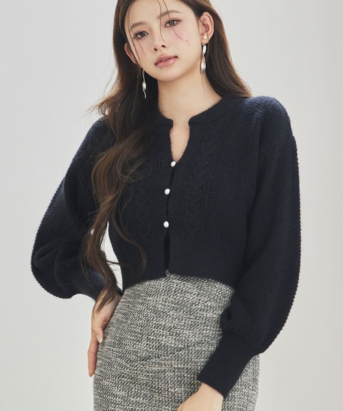 kapital ショート丈カーディガン　ボレロ tiptop（ティップトップ）の「【wool】シャギーショート丈カーディガン