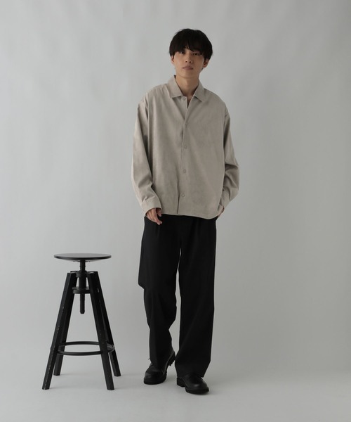 セール】スウェードライクシャツ/CLEAN MODE/576759（シャツ/ブラウス