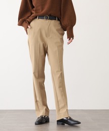 TRストレッチ裾スリットパンツ
