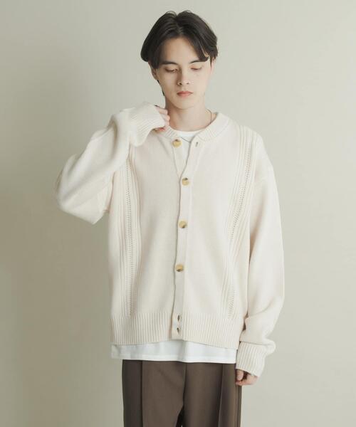 セール】ハリヌキケーブルニットカーディガン（カーディガン/ボレロ