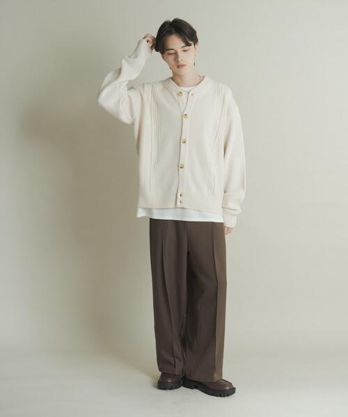 SENSE OF PLACE by URBAN RESEARCH(センスオブプレイスバイアーバンリサーチ)の「ハリヌキケーブルニットカーディガン(カーディガン/ボレロ・メンズ・グレー/ブラック/アイボリー・MEDIUM/LARGE)」の9枚目の写真