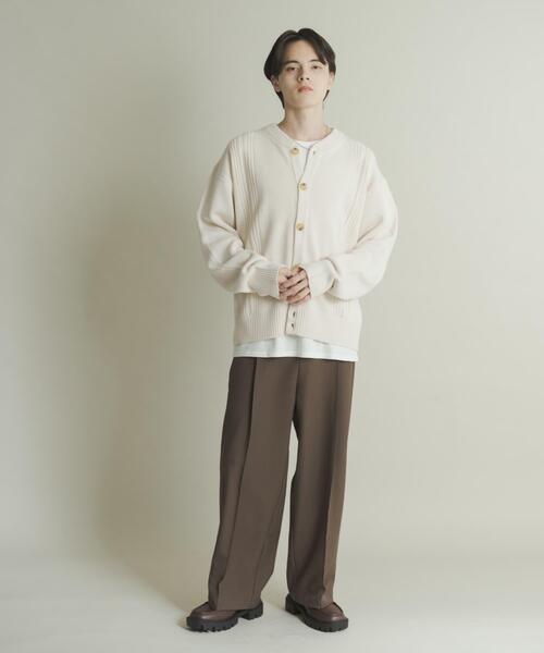 SENSE OF PLACE by URBAN RESEARCH(センスオブプレイスバイアーバンリサーチ)の「ハリヌキケーブルニットカーディガン(カーディガン/ボレロ・メンズ・グレー/ブラック/アイボリー・MEDIUM/LARGE)」の10枚目の写真