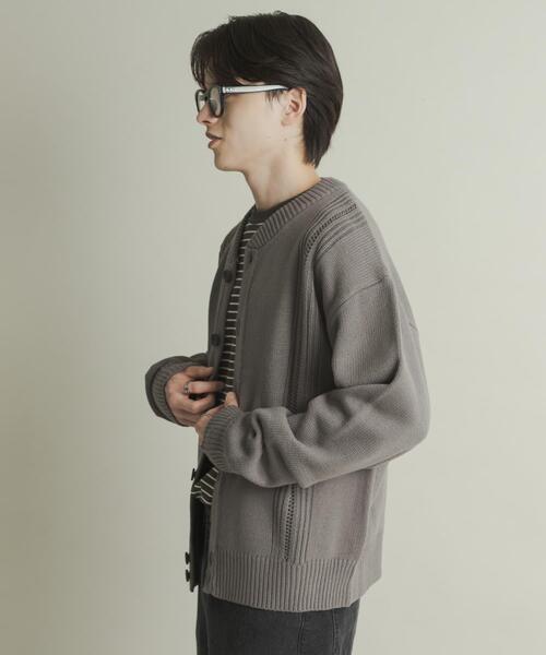 SENSE OF PLACE by URBAN RESEARCH(センスオブプレイスバイアーバンリサーチ)の「ハリヌキケーブルニットカーディガン(カーディガン/ボレロ・メンズ・グレー/ブラック/アイボリー・MEDIUM/LARGE)」の19枚目の写真
