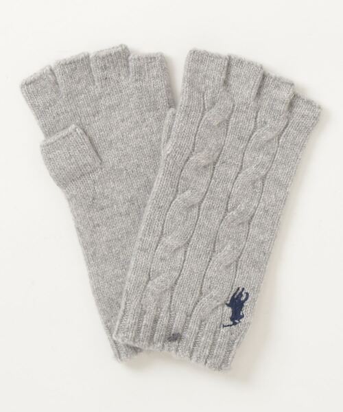 POLO RALPH LAUREN(ポロ ラルフ ローレン)の「ケーブル ウールカシミヤ フィンガーレス グローブ(手袋・レディース・グレー系・ONE)」の2枚目の写真