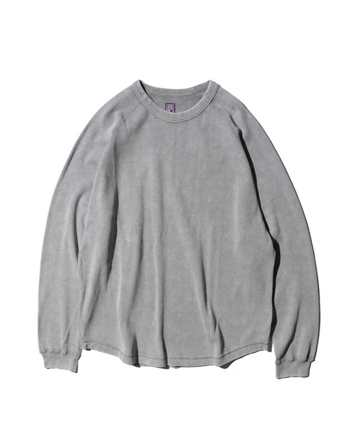 GUNG HO（ガンホー）の「GUNG HO / ガンホー THERMAL CREWNECK サーマル フェード加工 クルーネック ロングスリーブ（Tシャツ/カットソー・メンズ・ブラック/ブルー/グレー/パープル・SMALL/MEDIUM/LARGE/X-LARGE）」の21枚目の写真