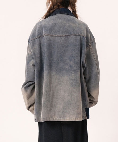 TONE SELECT WEAR(トーンセレクトウェア)の「【URGE:】チャイナディテールデニムジャケット(その他アウター・レディース・ブルー・MEDIUM/LARGE/X-LARGE)」の6枚目の写真