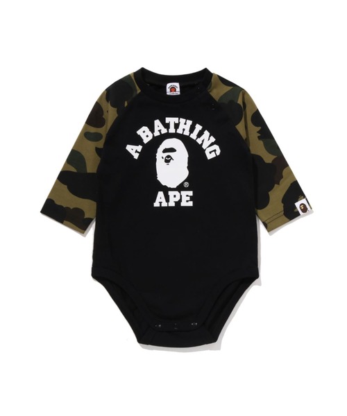 A BATHING APE(アベイシングエイプ)の「1ST CAMO COLLEGE BABY GIFT SET(ベビーギフト・キッズ・イエロー/グリーン・80/70)」の5枚目の写真