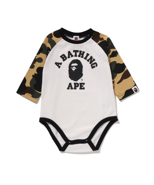 A BATHING APE(アベイシングエイプ)の「1ST CAMO COLLEGE BABY GIFT SET(ベビーギフト・キッズ・イエロー/グリーン・80/70)」の6枚目の写真