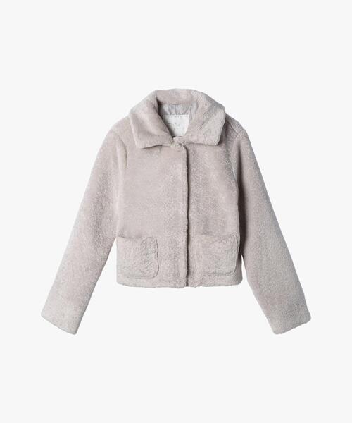 To b. by agnes b.（トゥービーバイアニエスベー）の「アニマルフリーファー ブルゾン（ブルゾン・レディース・グレー系その他・40/36/38）」の7枚目の写真