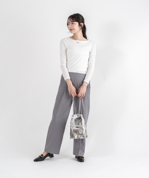 marco masi（マルコマージ）の「【MARCO MASI/マルコ・マージ】巾着　ショルダーバッグ　バケツバッグ　フリンジバッグ（ショルダーバッグ・レディース・ブラック/シルバー/ベージュ系その他・FREE）」の14枚目の写真