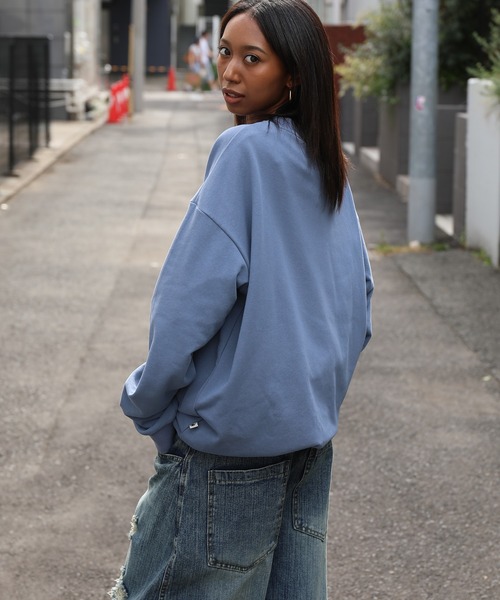 セール】HOOK -original- カップルイラスト総刺繍スウェット