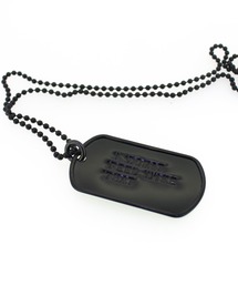THE MILES（ザ マイルズ）の「ガレージウダガワ 1960's ミリタリー ドッグタグ ネックレス ROCK WORD SERIES No.81 Black プレート 「 I Don’t't Feel Like That 」（ネックレス）」