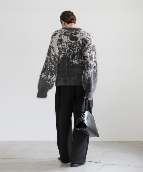 セール】ニュアンスフェザーデザインニット（ニット/セーター