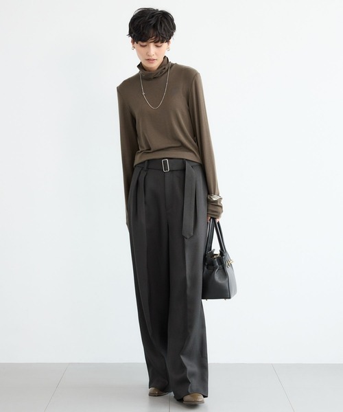 BARNYARDSTORM（バンヤードストーム）の「BARNYARDSTORM / ライトカットタートルプルオーバー / ハンドウォッシャブル 【YouTube「i.style closet」紹介アイテム】（Tシャツ/カットソー・レディース・ホワイト/カーキ/ブラック/ライトグレー・FREE）」の18枚目の写真