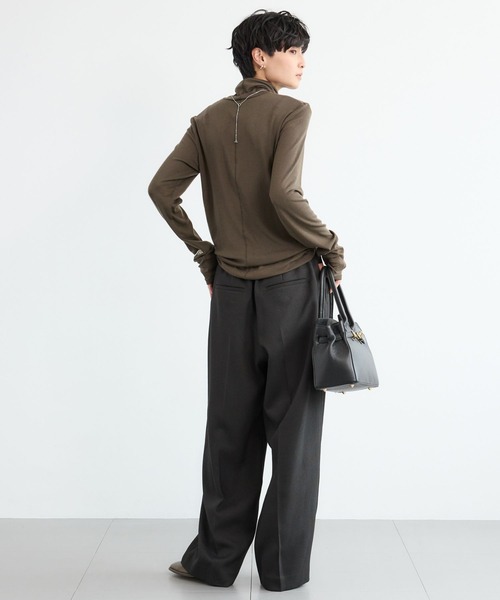 BARNYARDSTORM（バンヤードストーム）の「BARNYARDSTORM / ライトカットタートルプルオーバー / ハンドウォッシャブル 【YouTube「i.style closet」紹介アイテム】（Tシャツ/カットソー・レディース・ホワイト/カーキ/ブラック/ライトグレー・FREE）」の16枚目の写真