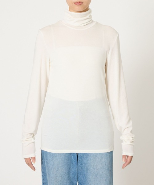 BARNYARDSTORM（バンヤードストーム）の「BARNYARDSTORM / ライトカットタートルプルオーバー / ハンドウォッシャブル 【YouTube「i.style closet」紹介アイテム】（Tシャツ/カットソー・レディース・ホワイト/カーキ/ブラック/ライトグレー・FREE）」の15枚目の写真