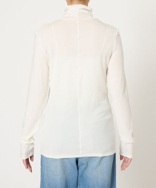 BARNYARDSTORM（バンヤードストーム）の「BARNYARDSTORM / ライトカットタートルプルオーバー / ハンドウォッシャブル 【YouTube「i.style closet」紹介アイテム】（Tシャツ/カットソー・レディース・ホワイト/カーキ/ブラック/ライトグレー・FREE）」の13枚目の写真