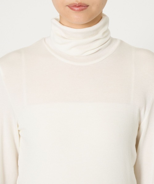 BARNYARDSTORM（バンヤードストーム）の「BARNYARDSTORM / ライトカットタートルプルオーバー / ハンドウォッシャブル 【YouTube「i.style closet」紹介アイテム】（Tシャツ/カットソー・レディース・ホワイト/カーキ/ブラック/ライトグレー・FREE）」の12枚目の写真