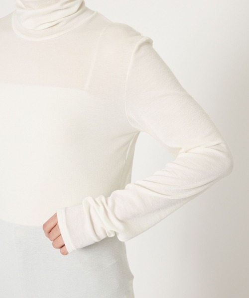 BARNYARDSTORM（バンヤードストーム）の「BARNYARDSTORM / ライトカットタートルプルオーバー / ハンドウォッシャブル 【YouTube「i.style closet」紹介アイテム】（Tシャツ/カットソー・レディース・ホワイト/カーキ/ブラック/ライトグレー・FREE）」の10枚目の写真