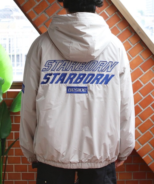 8(eight)(エイト)の「フード付き刺繍ブルゾン(ブルゾン・メンズ・ブラック/グレー・MEDIUM/LARGE)」の18枚目の写真