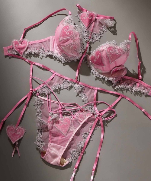 LINGERIEAM(ランジェリアム)の「コケット トリックリフト(D~Eカップ)(ブラジャー・レディース・ピンク/レッド・D65/E70)」の7枚目の写真