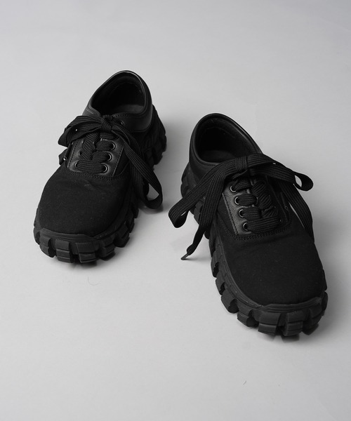 MAISON SPECIAL（メゾンスペシャル）の「《UNISEX》【SPECIAL SHOES FACTORY COLLABORATION】Rattling Sole Authentic Canvas Sneakers/ラトリングソールオーセンティックキャンバススニーカー【MAISON SPECIAL/メゾンスペシャル】（スニーカー・メンズ・マルチ/ブラック・28.5/25.5/26.5/27.5）」の7枚目の写真