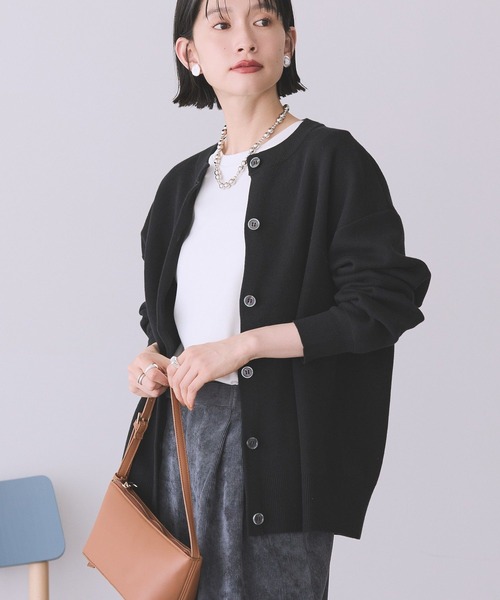 セール】コットンブレンドスポンディッシュカーディガン（カーディガン