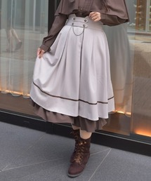 axes femme | チェーン付き配色使いスカート(スカート)